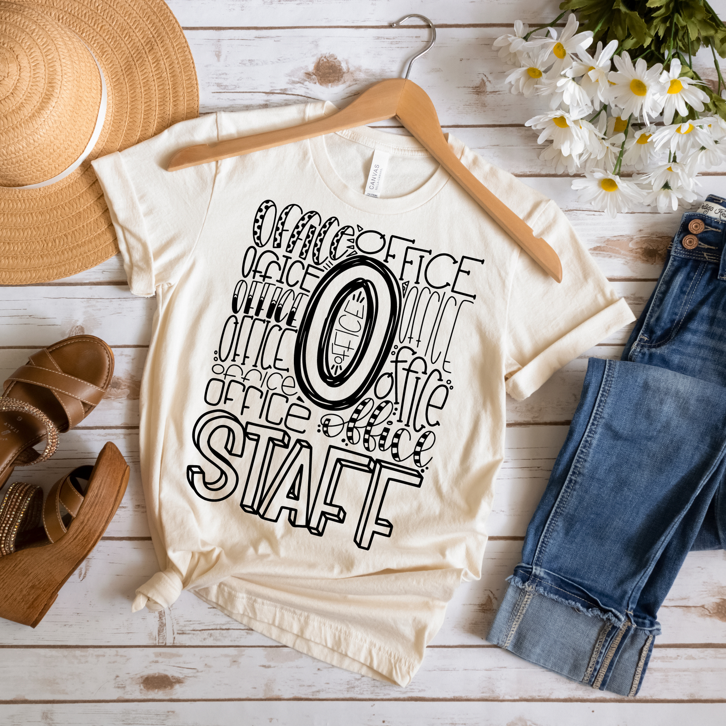 Office Staff Typography Design Tee