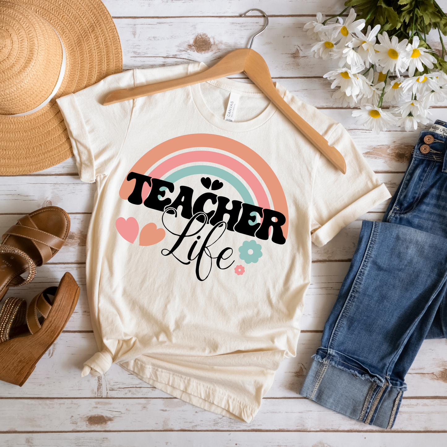 Teacher Life Pastel Rainbow