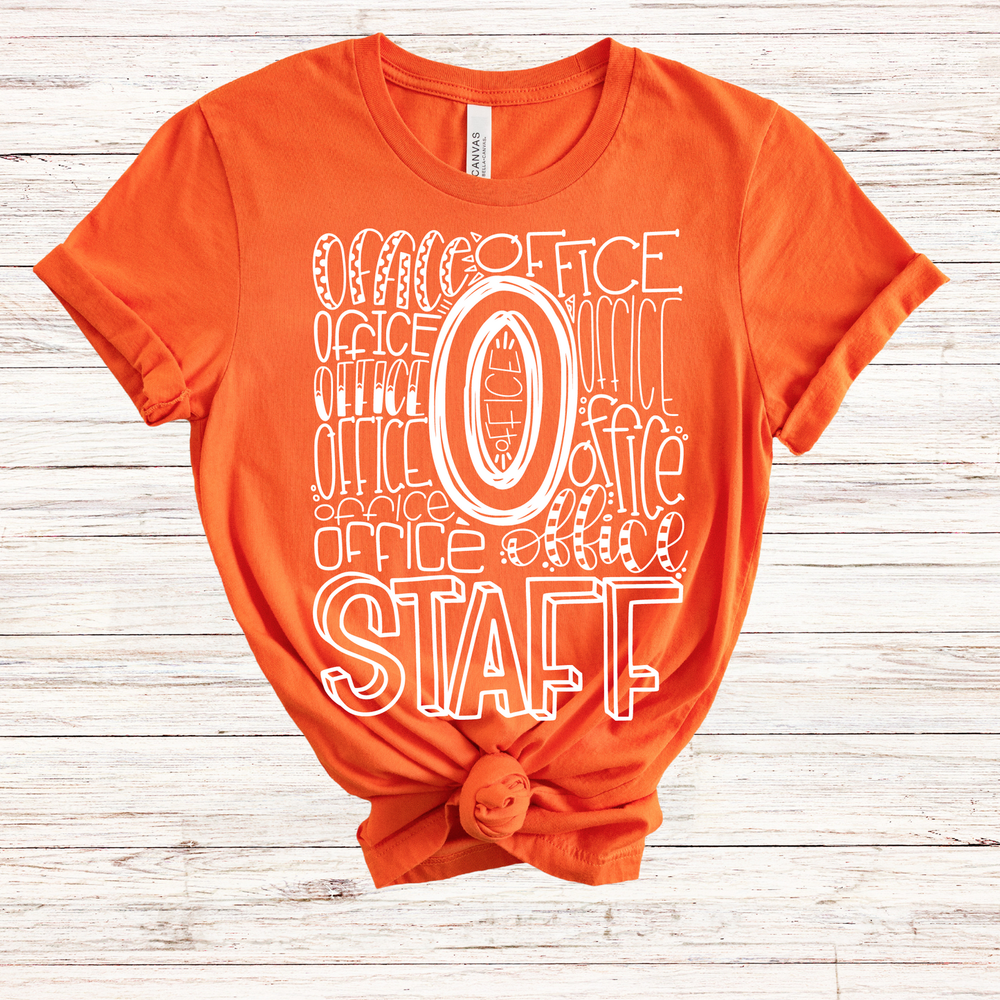 Office Staff Typography Design Tee