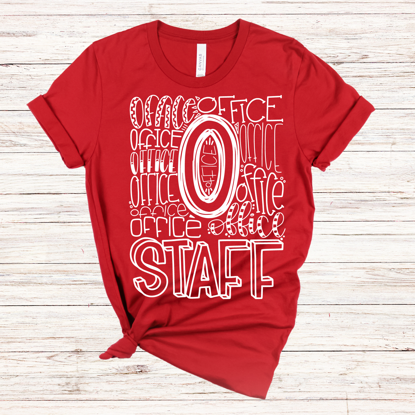 Office Staff Typography Design Tee