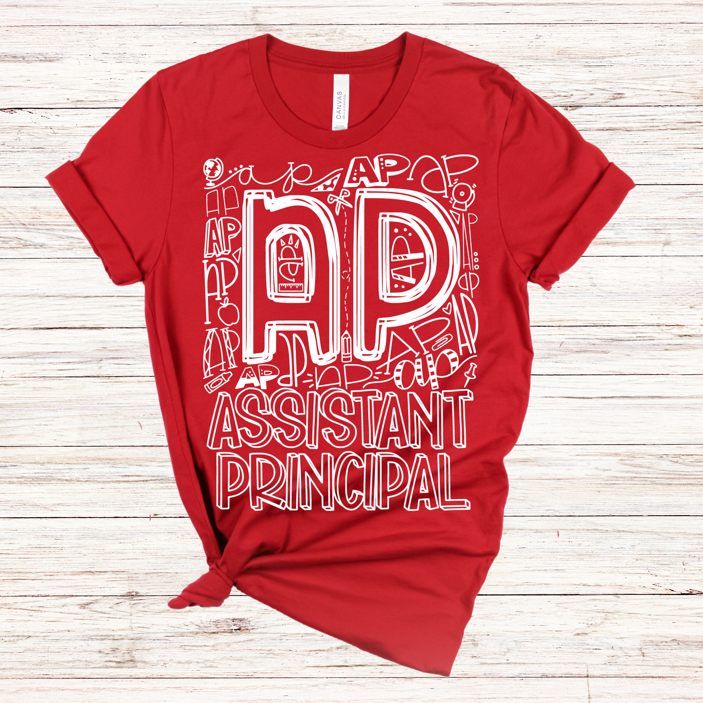 Assistant Principal Typography Design Tee