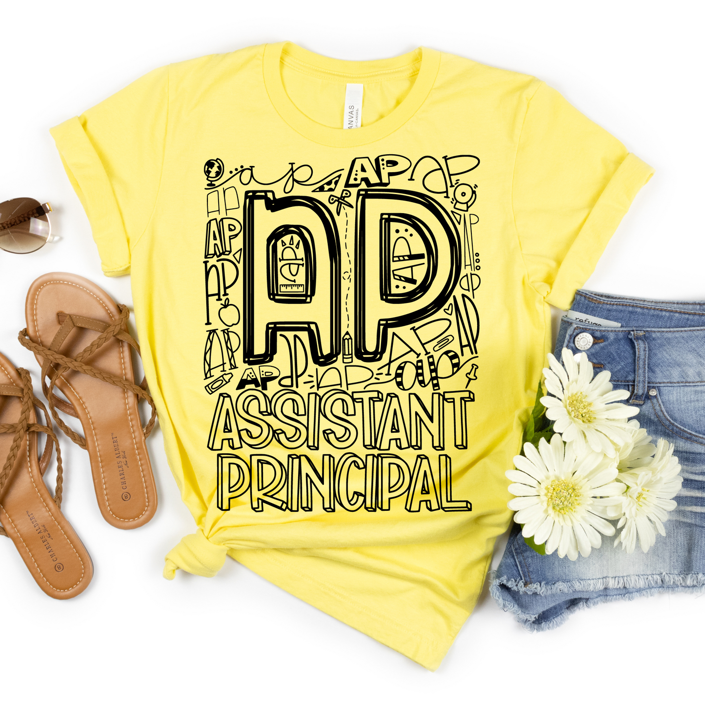 Assistant Principal Typography Design Tee