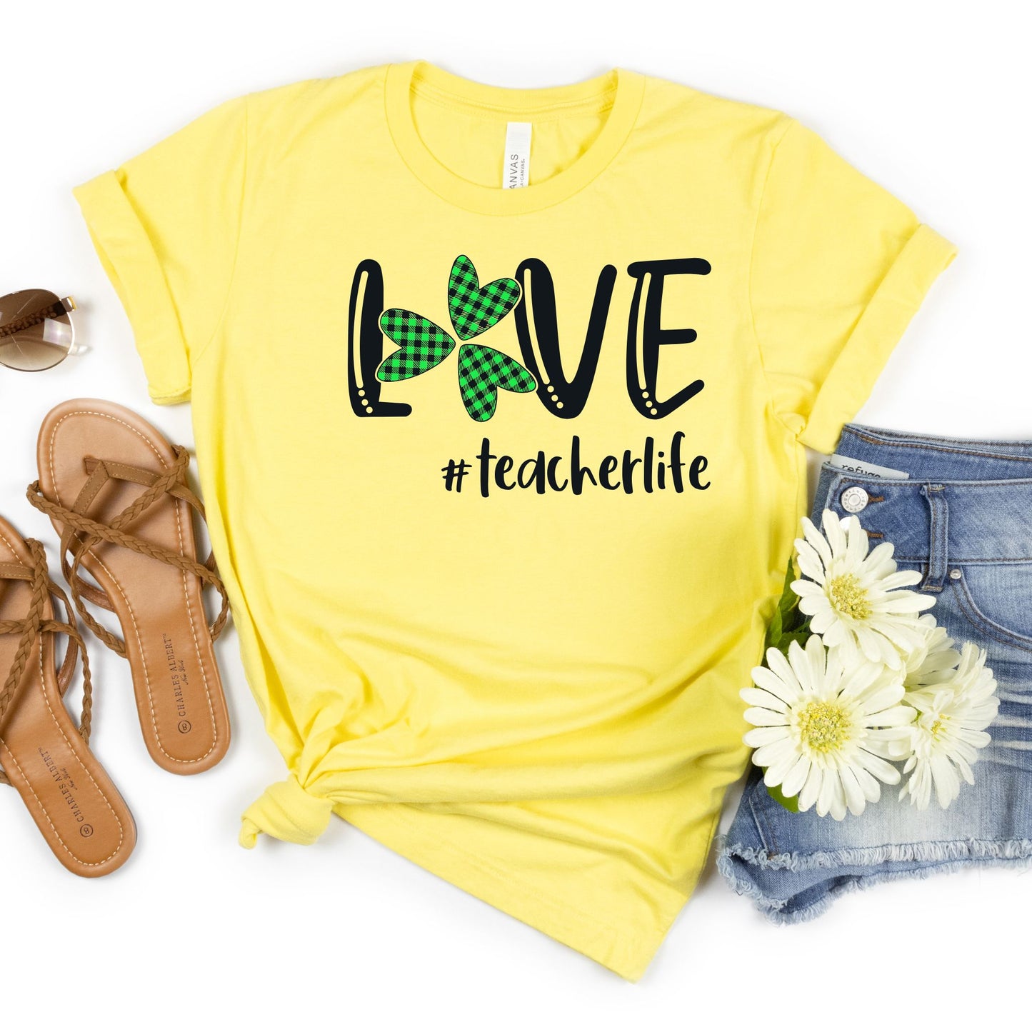 Love #teacherlife Shamrock Tee