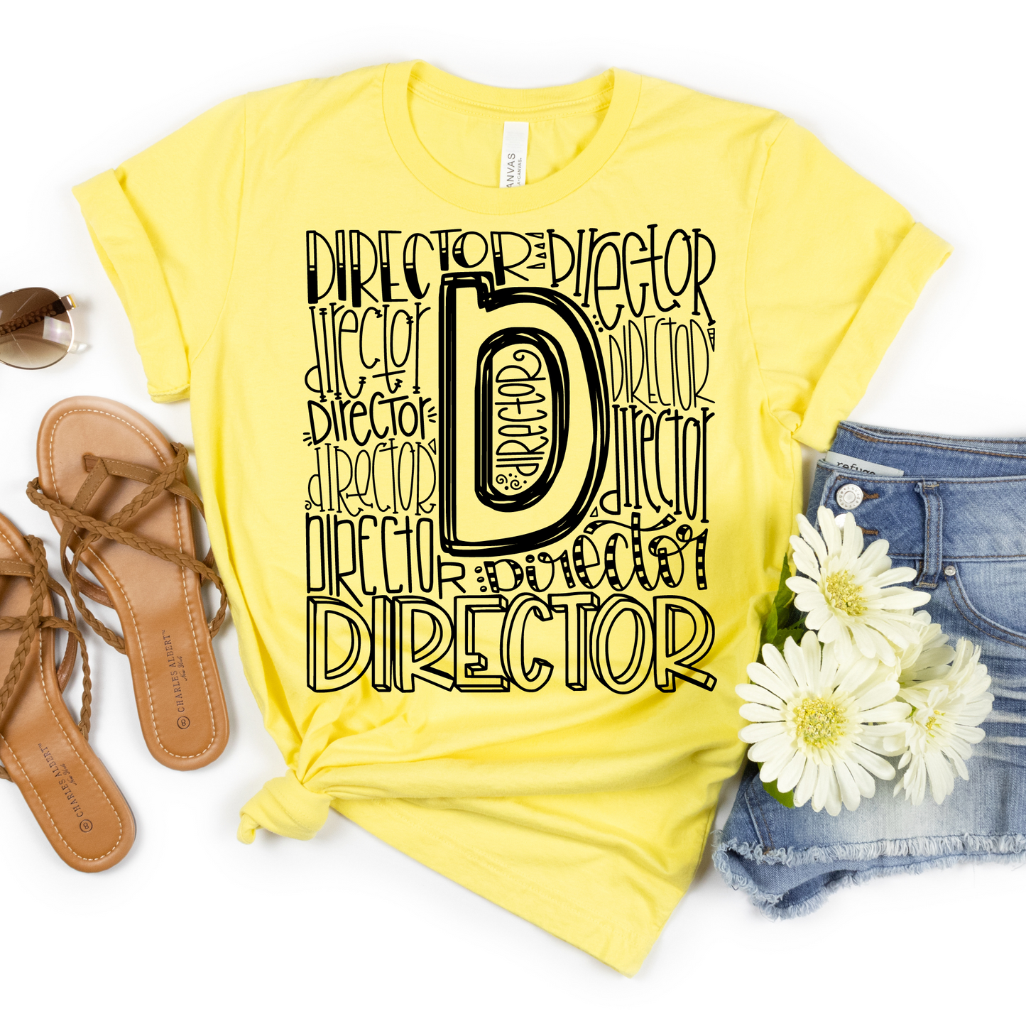 Director Typography Design Tee