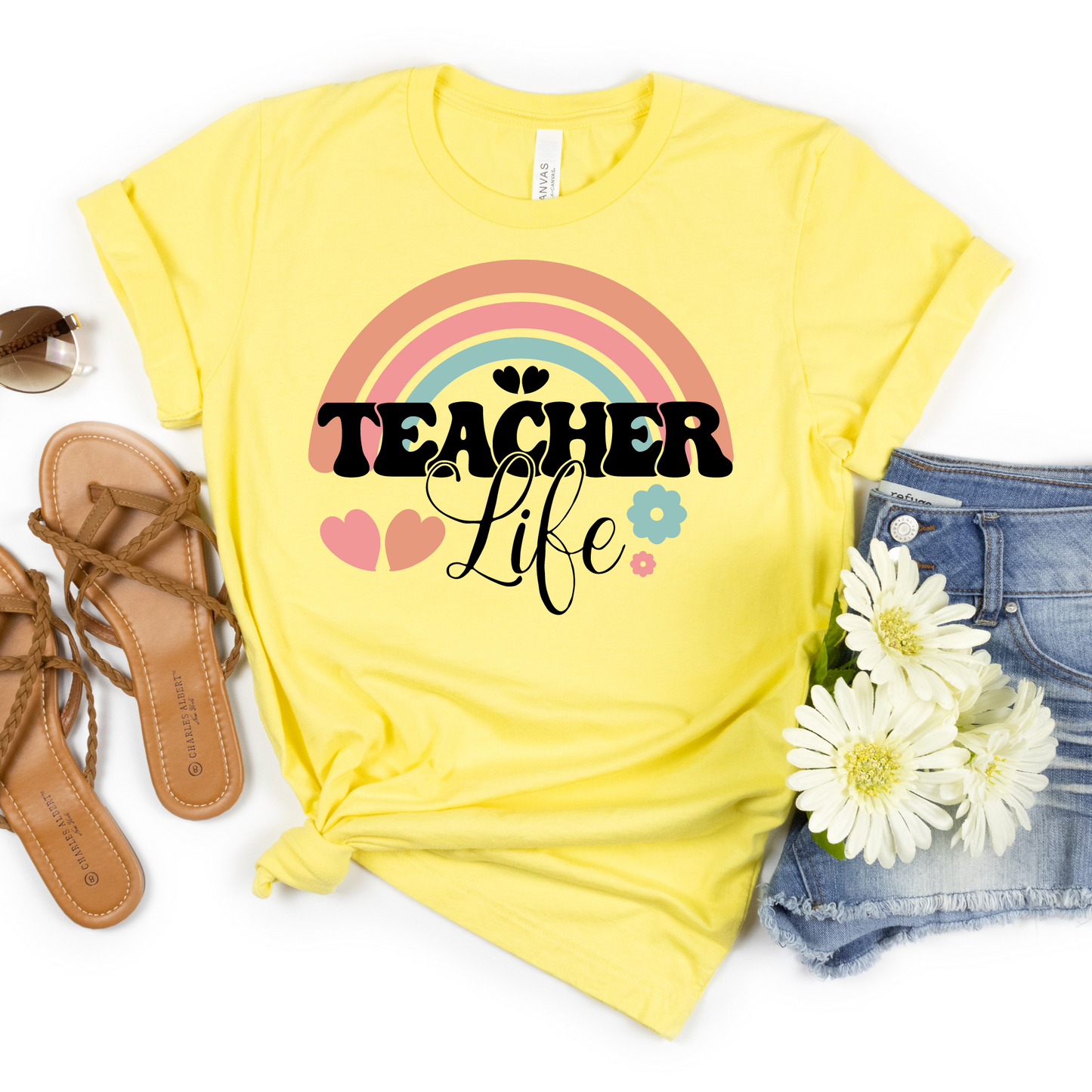 Teacher Life Pastel Rainbow