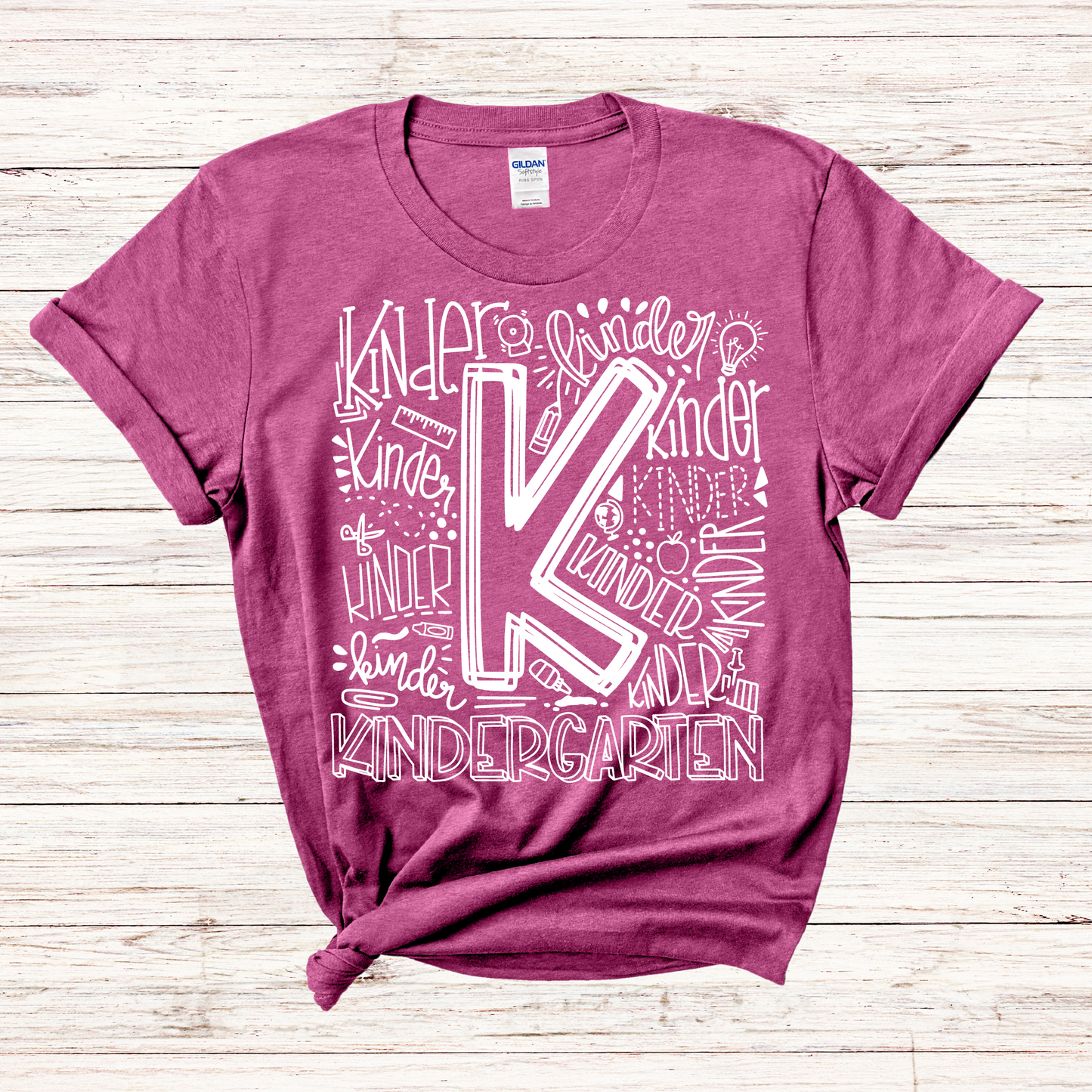 Kindergarten Typography Design Tee