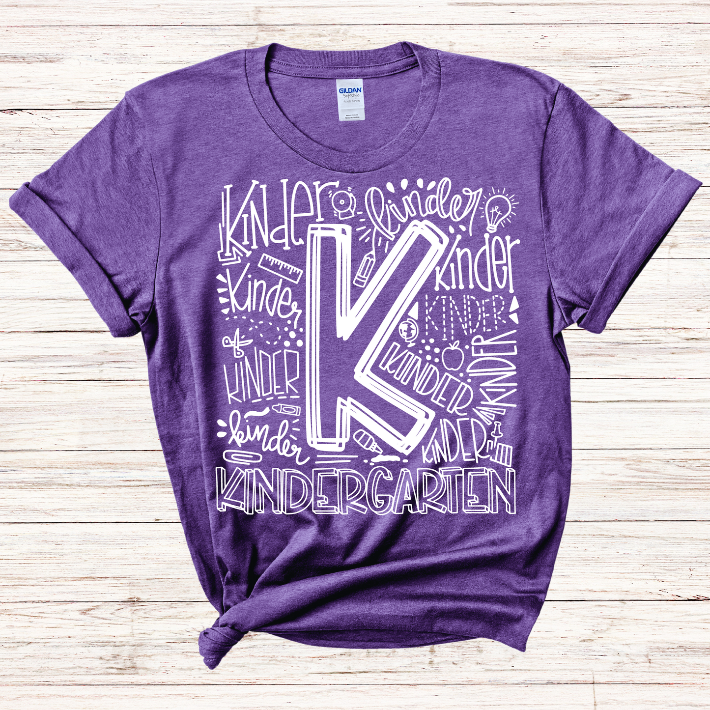 Kindergarten Typography Design Tee