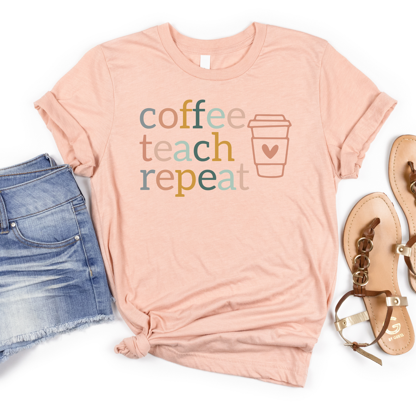 Coffee Teach Repeat Tee