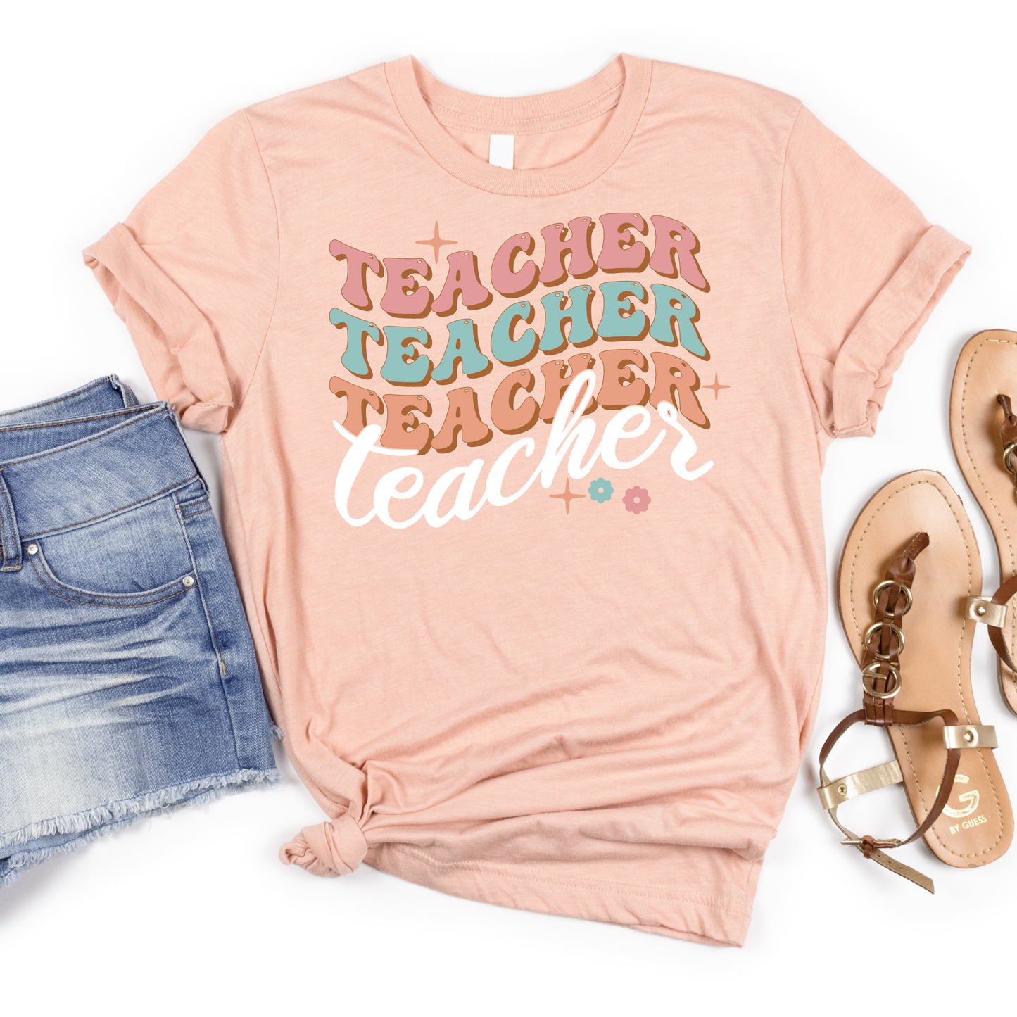 Repeat Teacher Pattern Tee