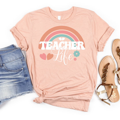 Teacher Life Pastel Rainbow