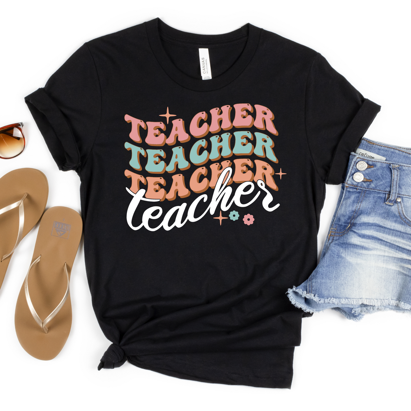 Repeat Teacher Pattern Tee