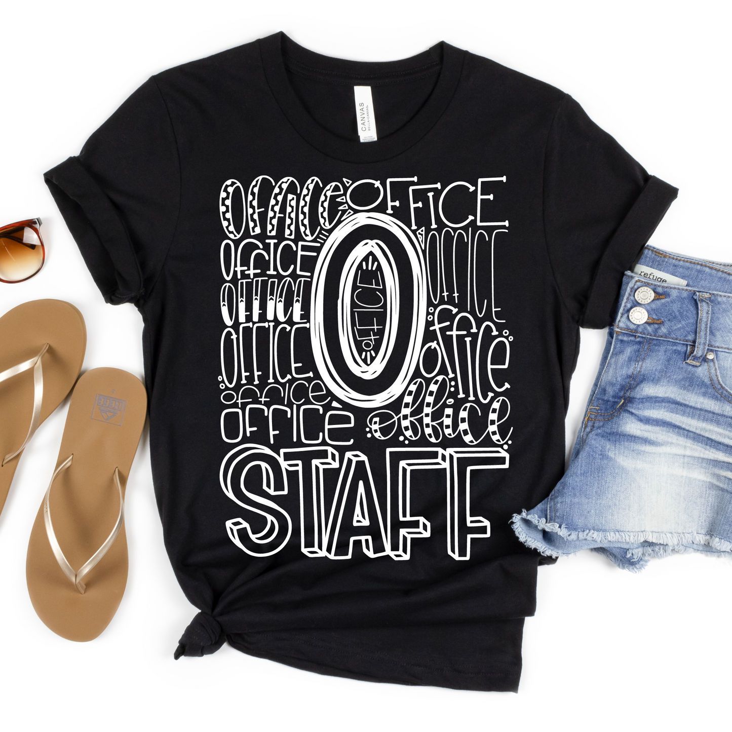 Office Staff Typography Design Tee