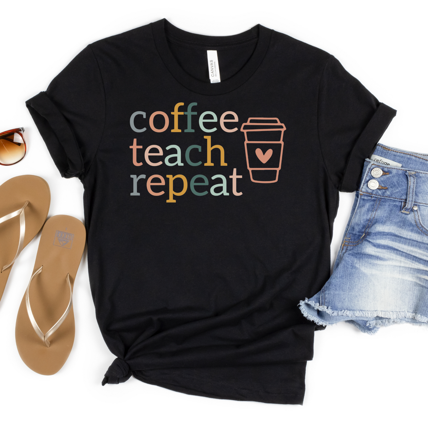 Coffee Teach Repeat Tee