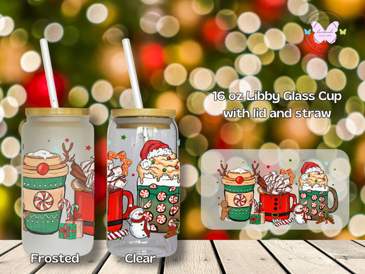Christmas Coffees and Fraps Libby Glass - MariROsa Craft Shop