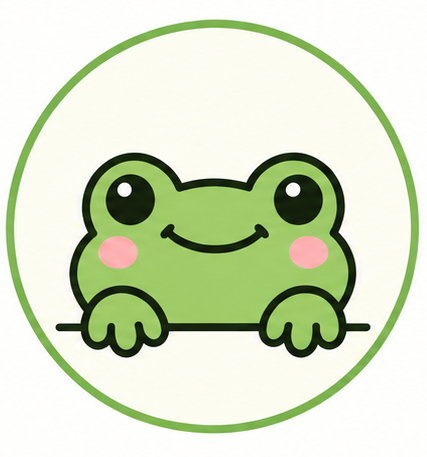  smiling green frog