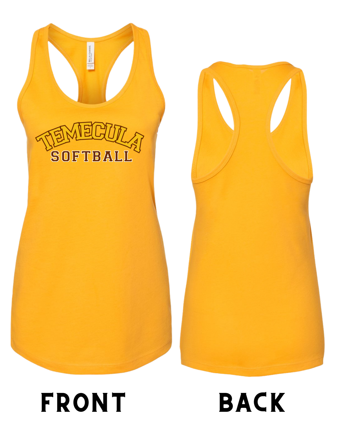 Temecula Softball Racer Back Tank Top