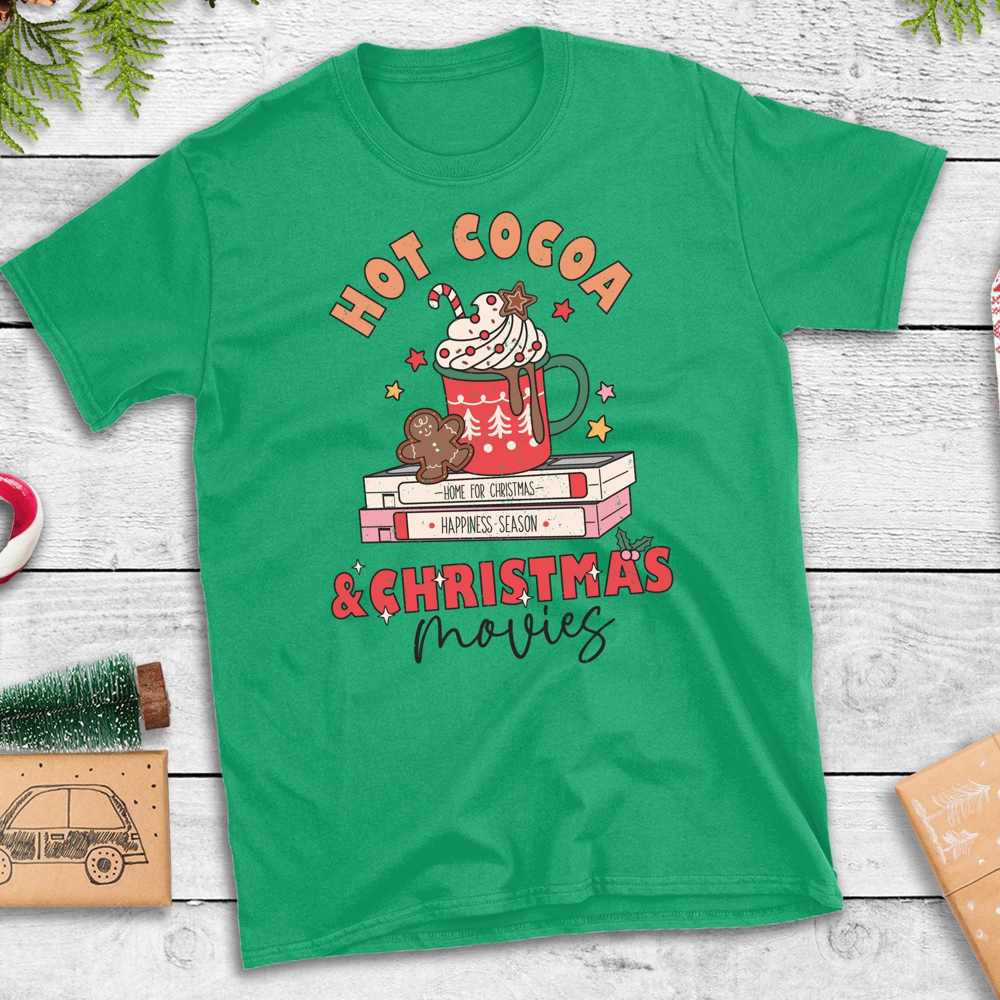 Hot Cocoa and Christmas Movies Tee