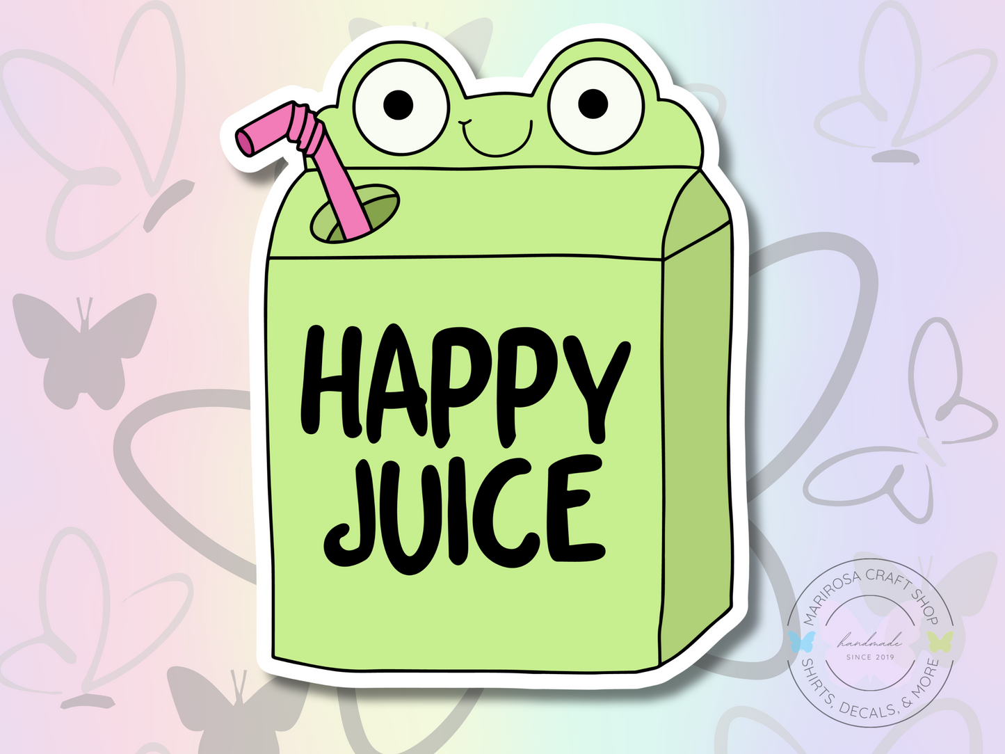 Happy Juice Frog Sticker