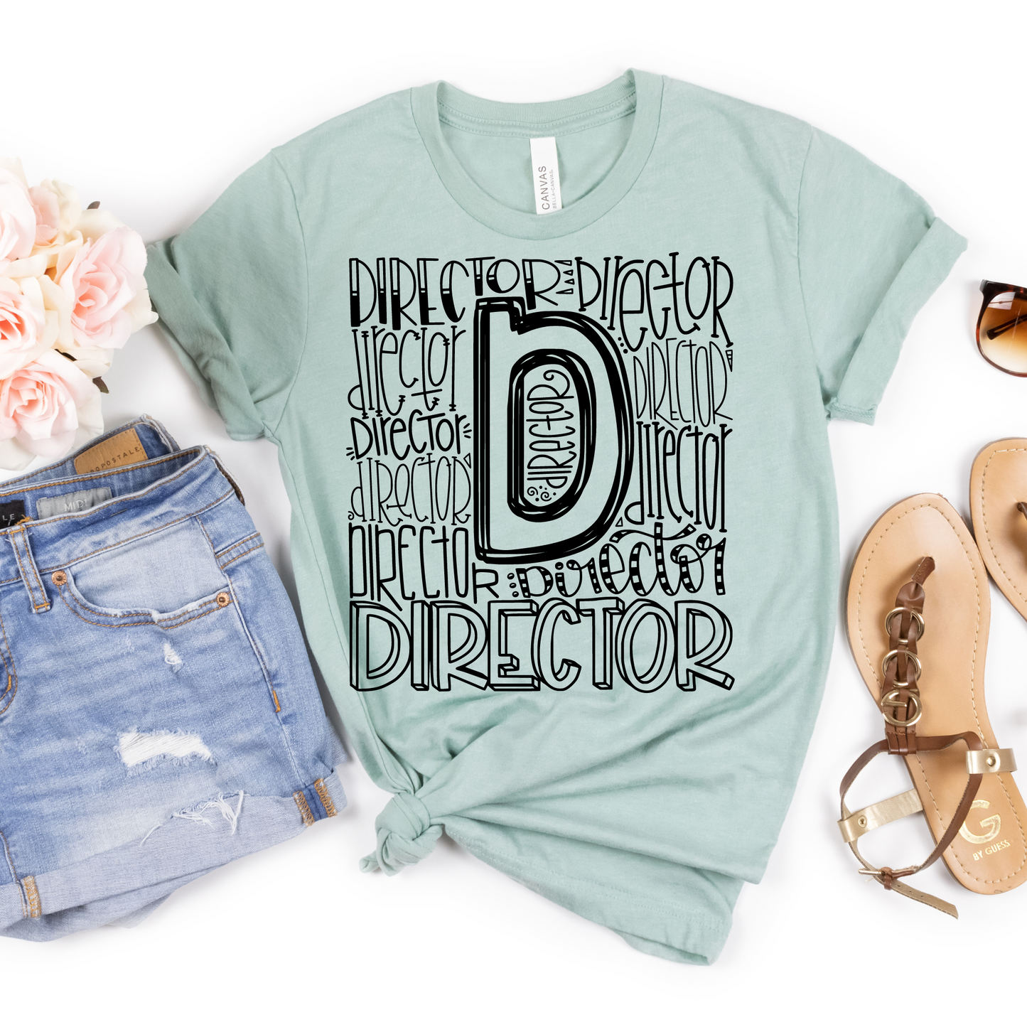 Director Typography Design Tee