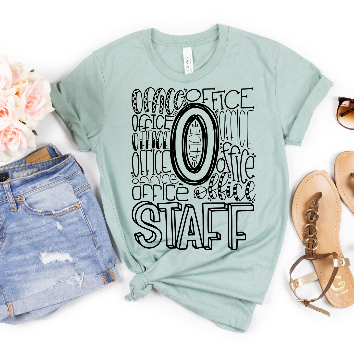 Office Staff Typography Design Tee