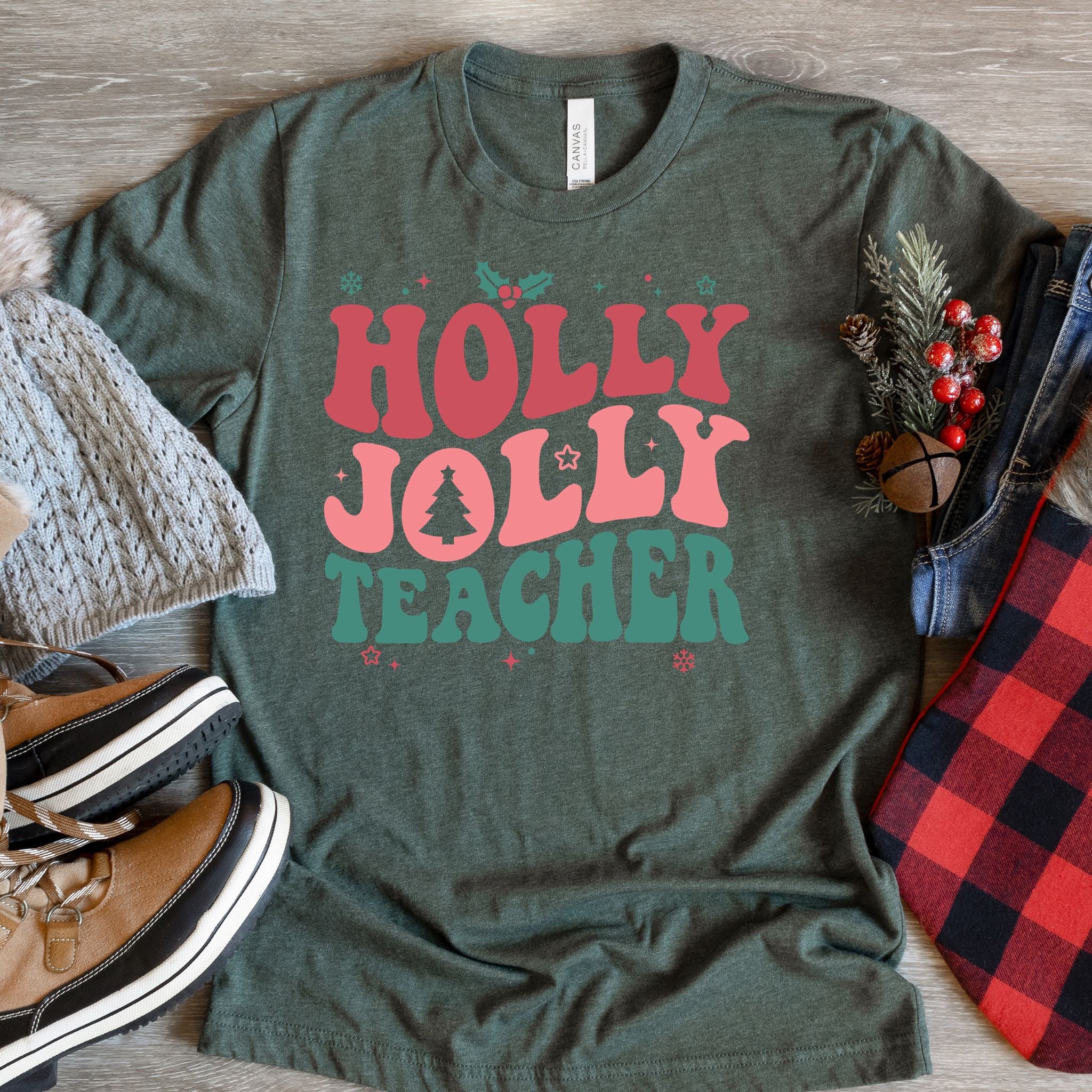 Holly Jolly Teacher Tee