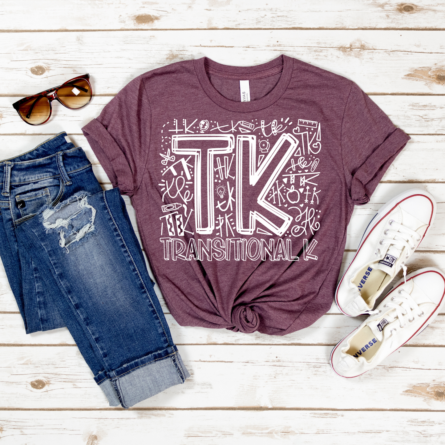 TK Typography Assorted Color Tee - MariROsa Craft Shop