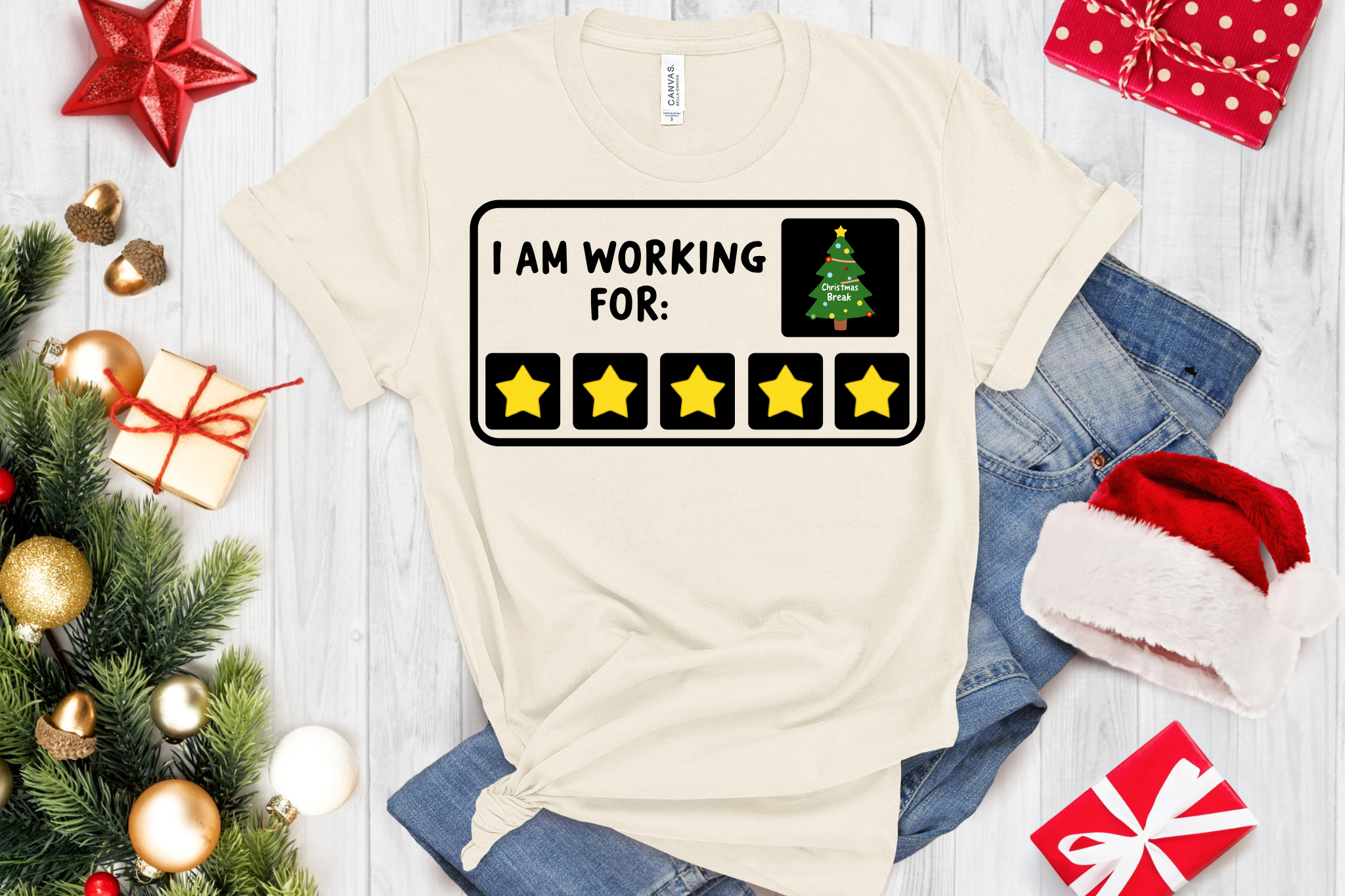 Working for Christmas Break Tee