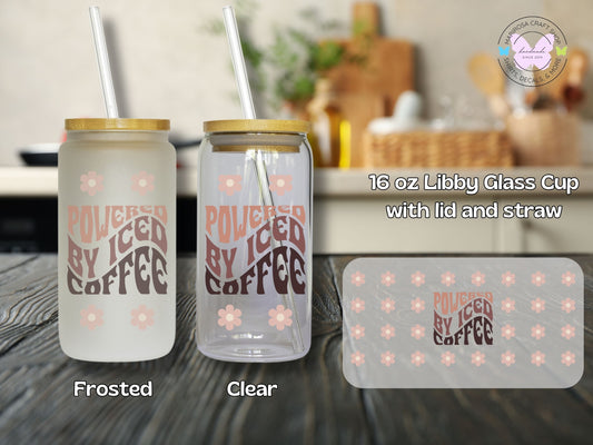 Powered by Ice Coffee Libby Glass - MariROsa Craft Shop