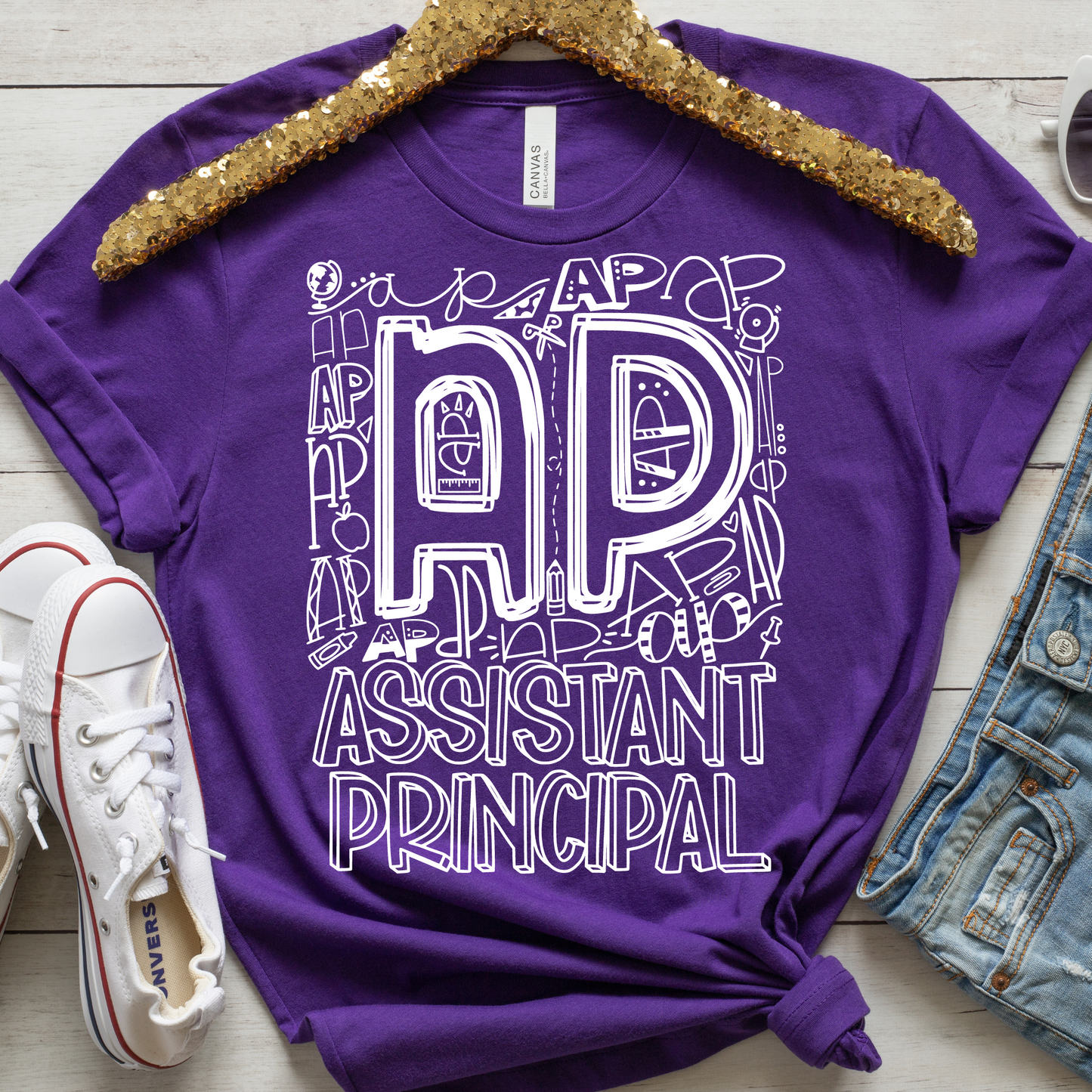 Assistant Principal Typography Design Tee