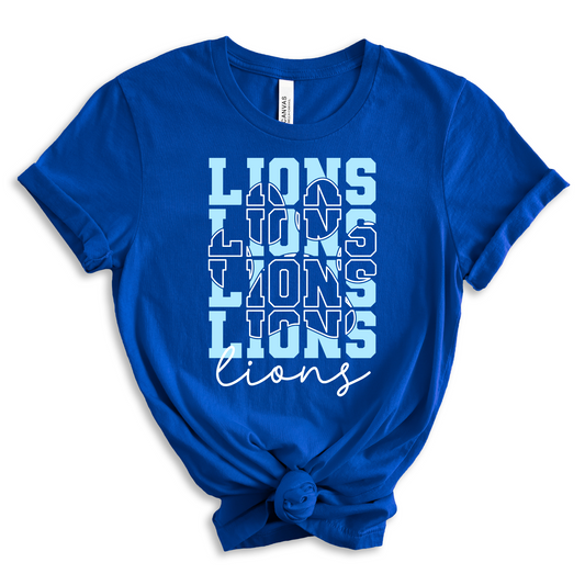 LIONS Script and Paw Tee