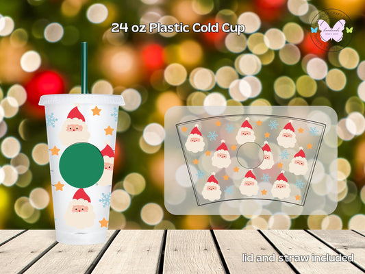 Santa Face Cold Cup