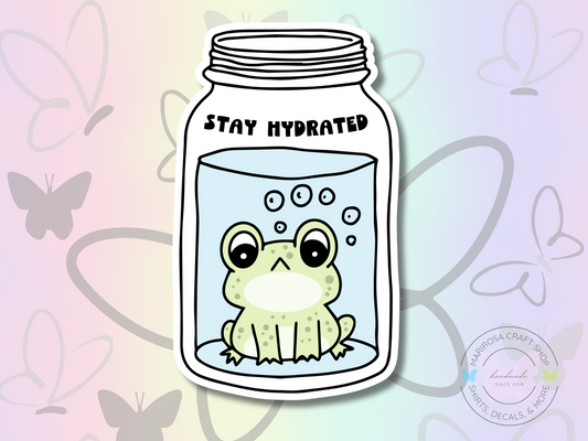 Stay Hydrated Frog Sticker