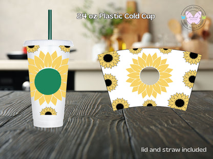 Sunflower Cold Cup - MariROsa Craft Shop