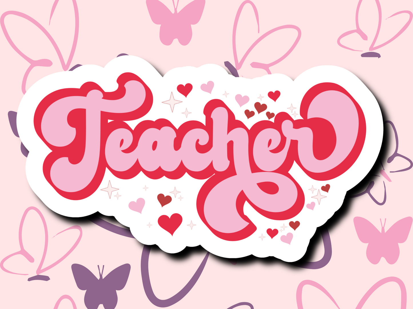 Teacher Hearts Stickers