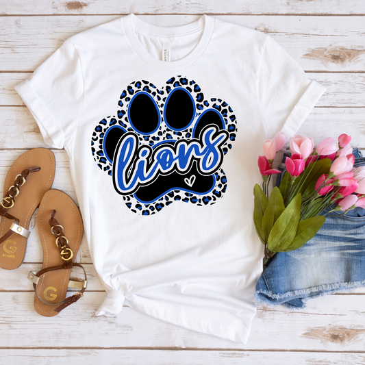 LIONS Leopard Paw Print Tee