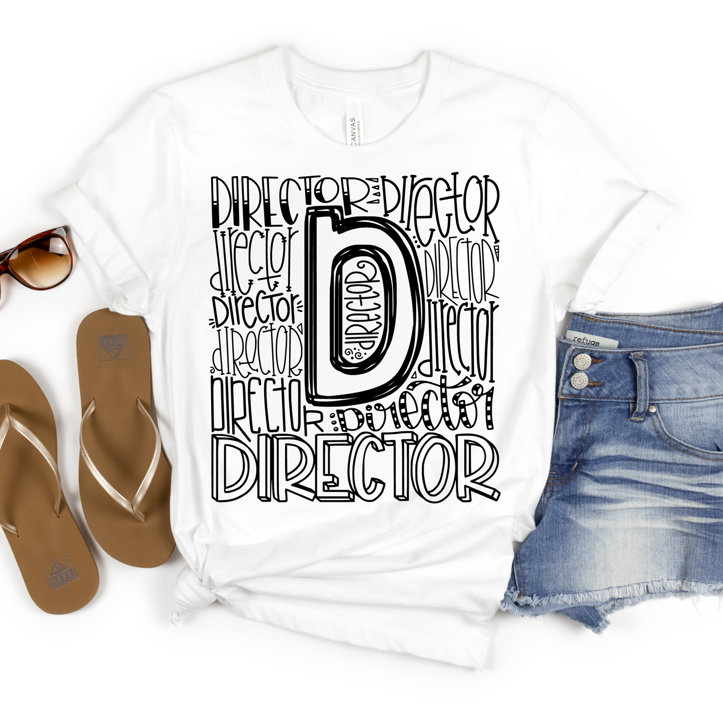 Director Typography Design Tee