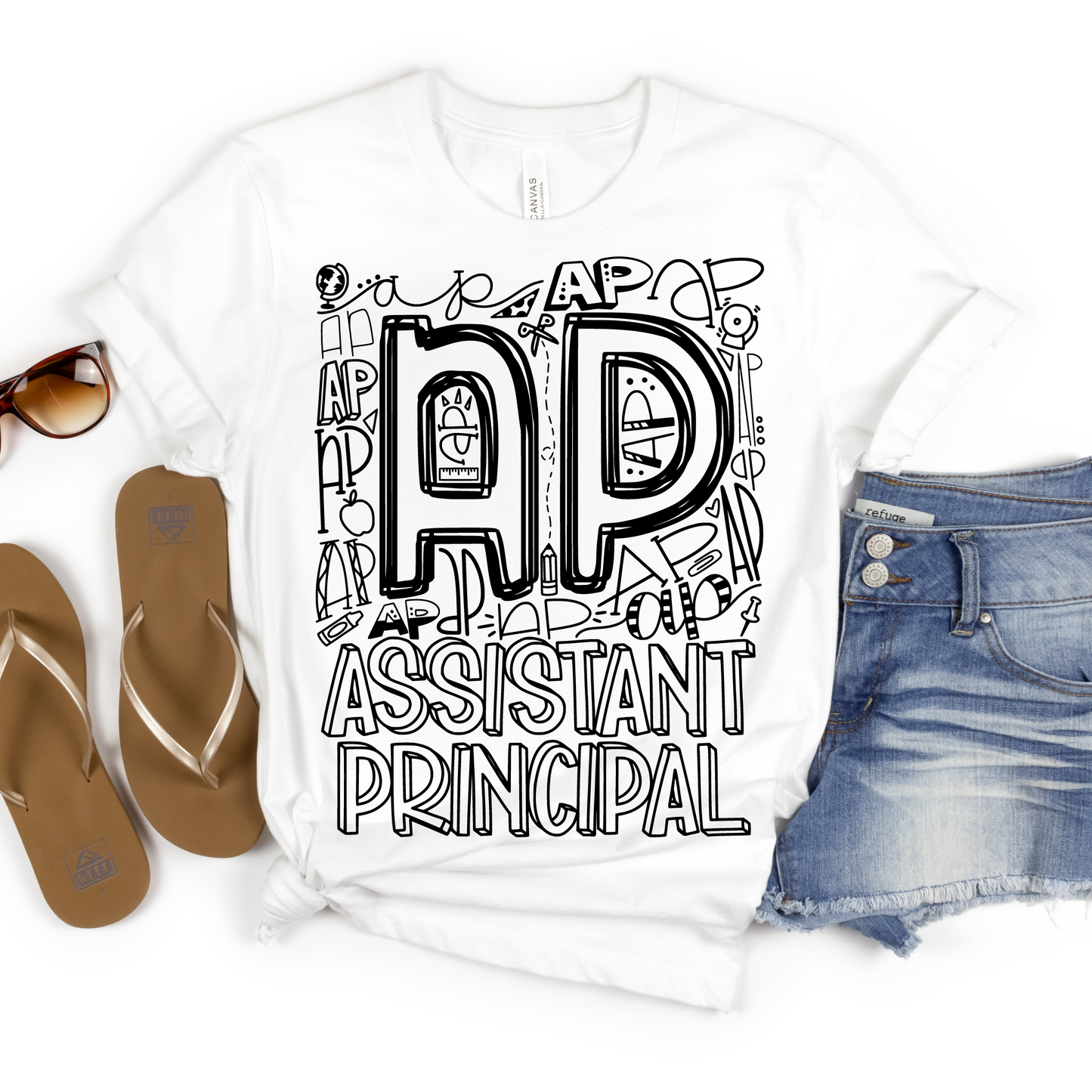 Assistant Principal Typography Design Tee