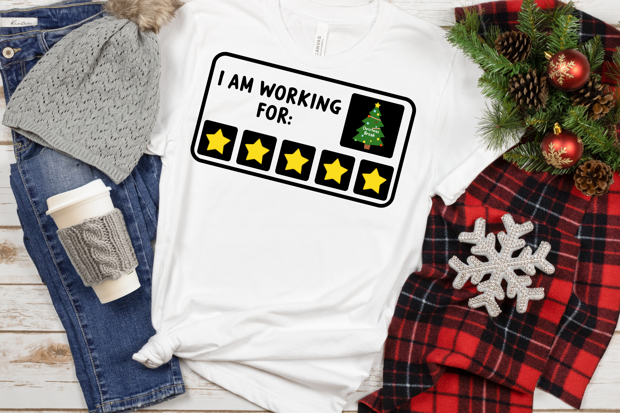 Working for Christmas Break Tee