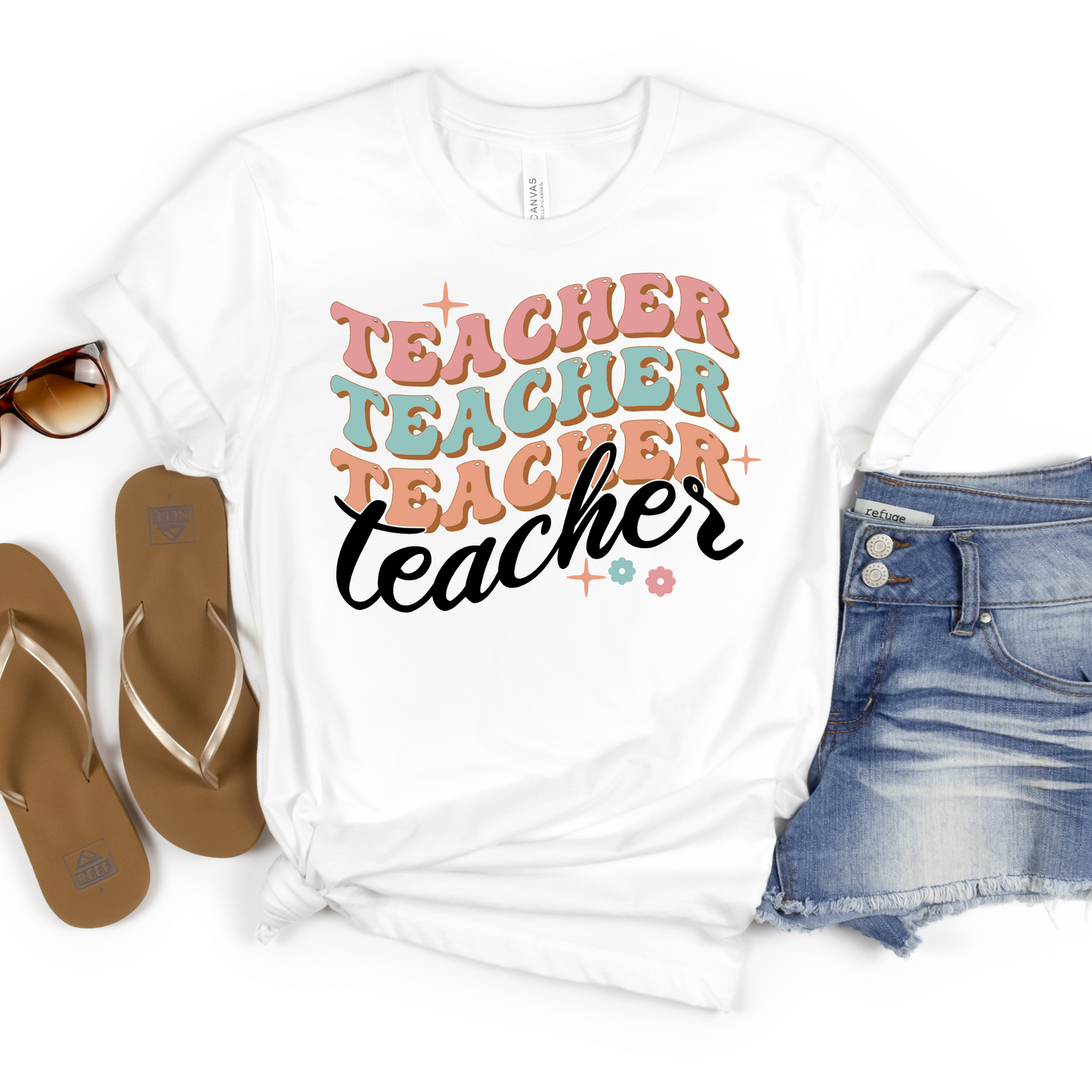 Repeat Teacher Pattern Tee