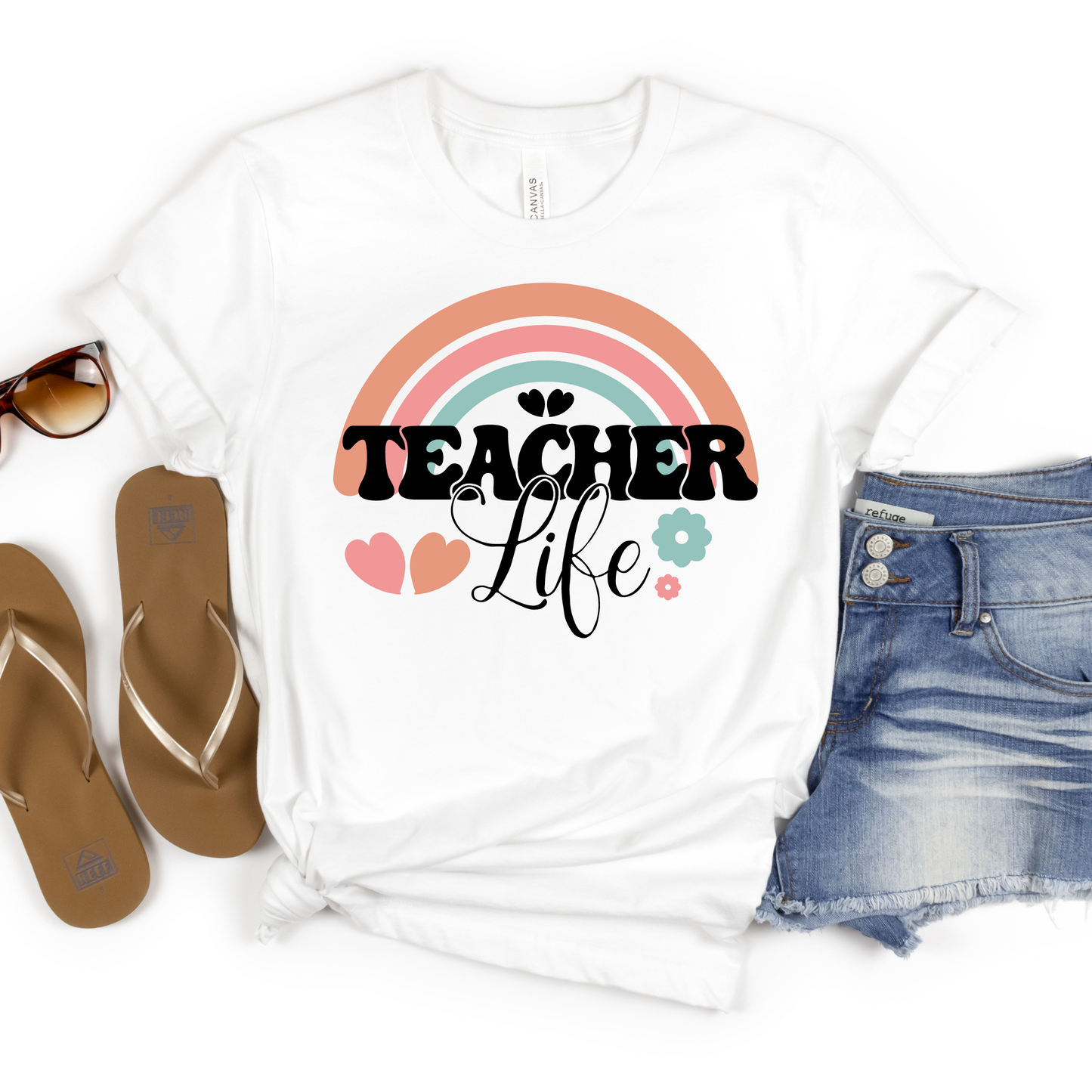 Teacher Life Pastel Rainbow