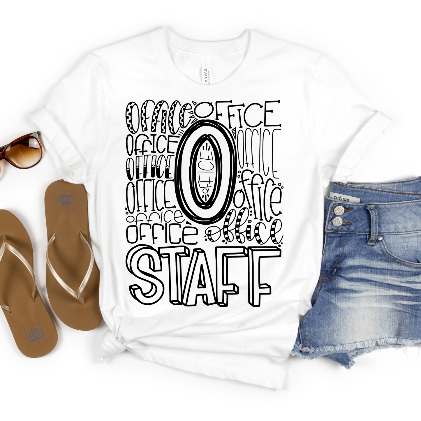 Office Staff Typography Design Tee