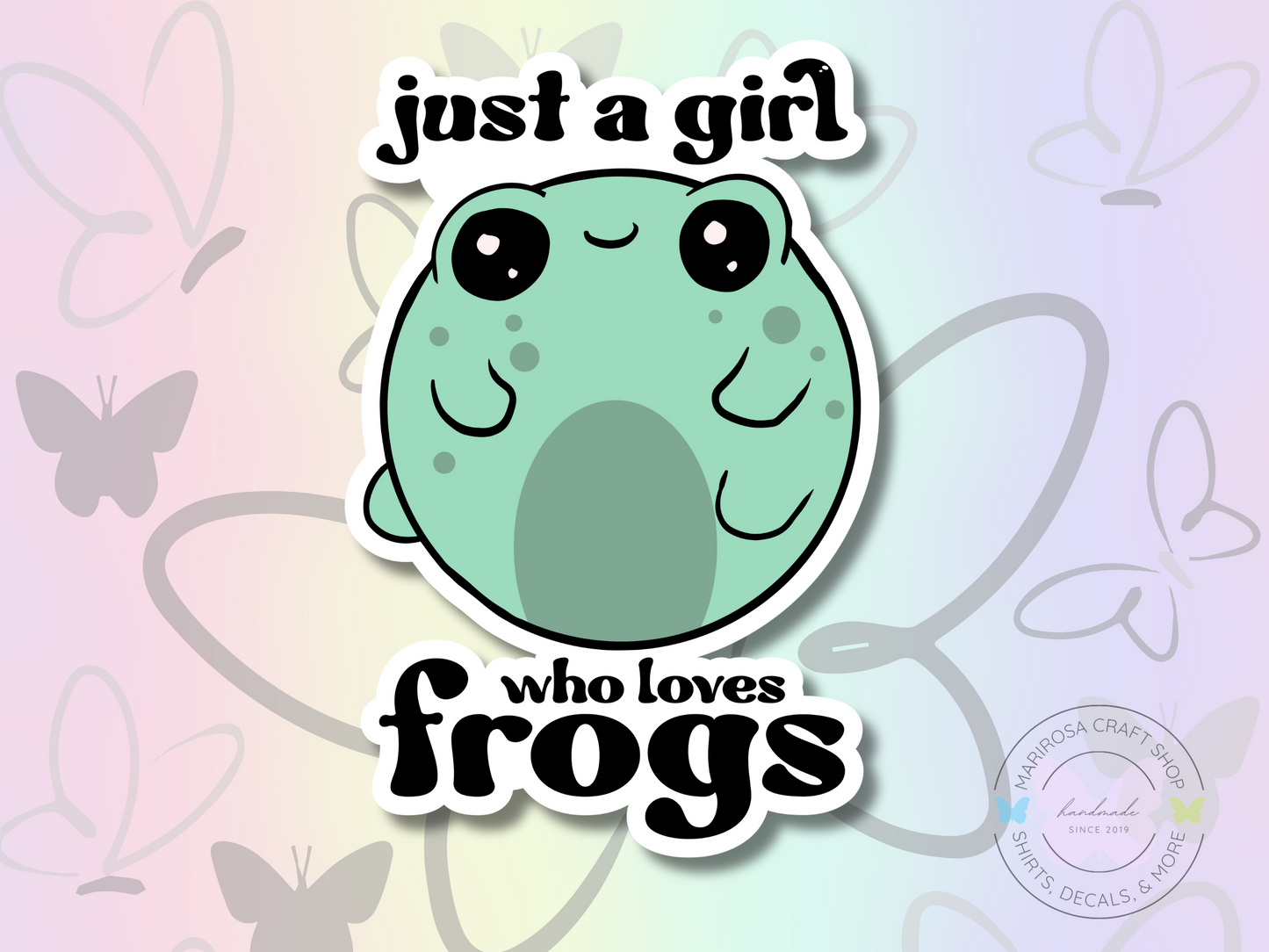 Just a Girl Who Loves Frogs Sticker