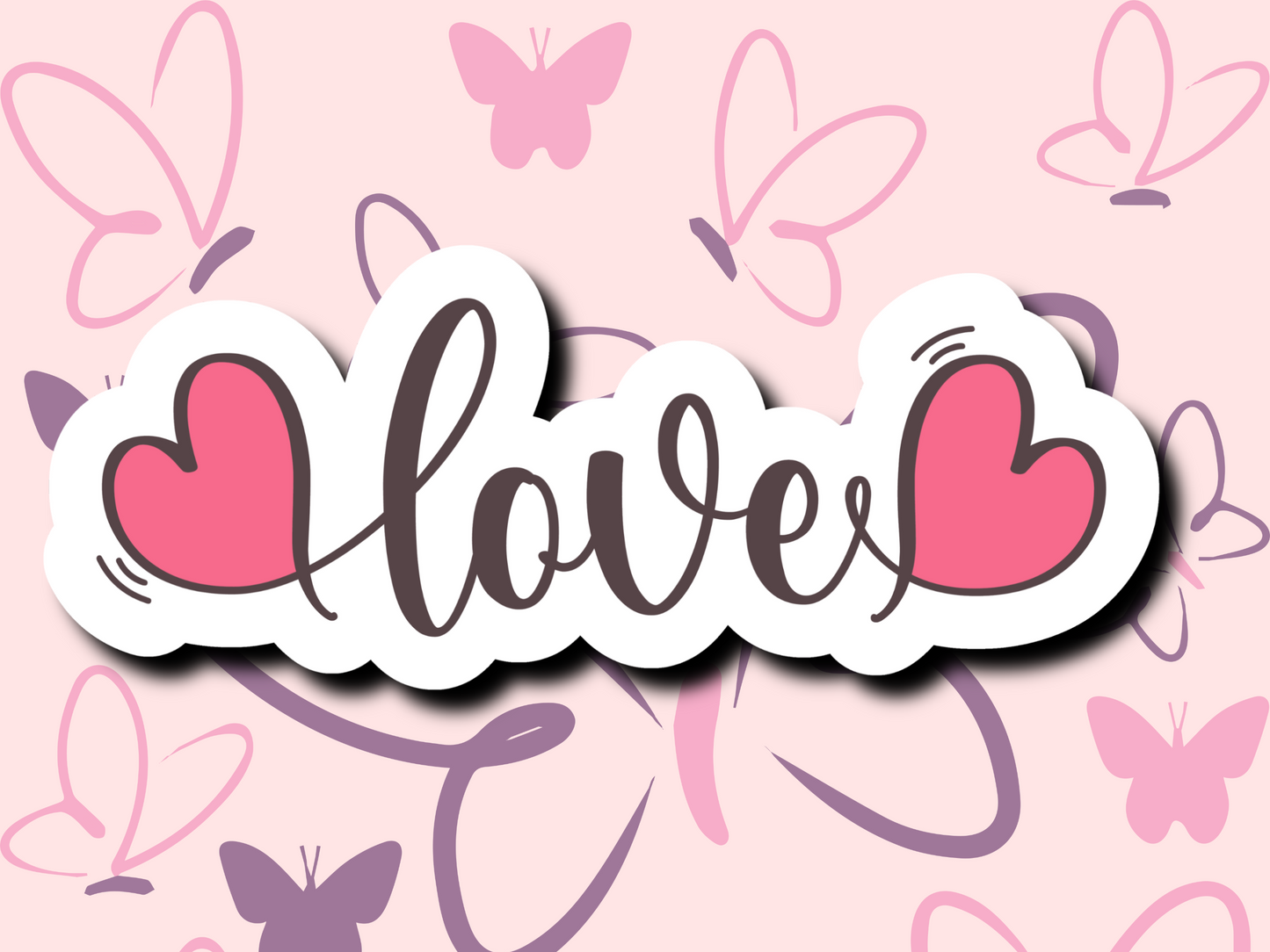 Love Script Font Sticker