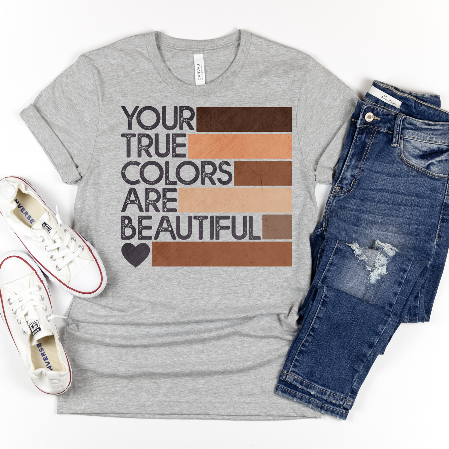 Your True Colors are Beautiful Brown Shades Tee - MariROsa Craft Shop