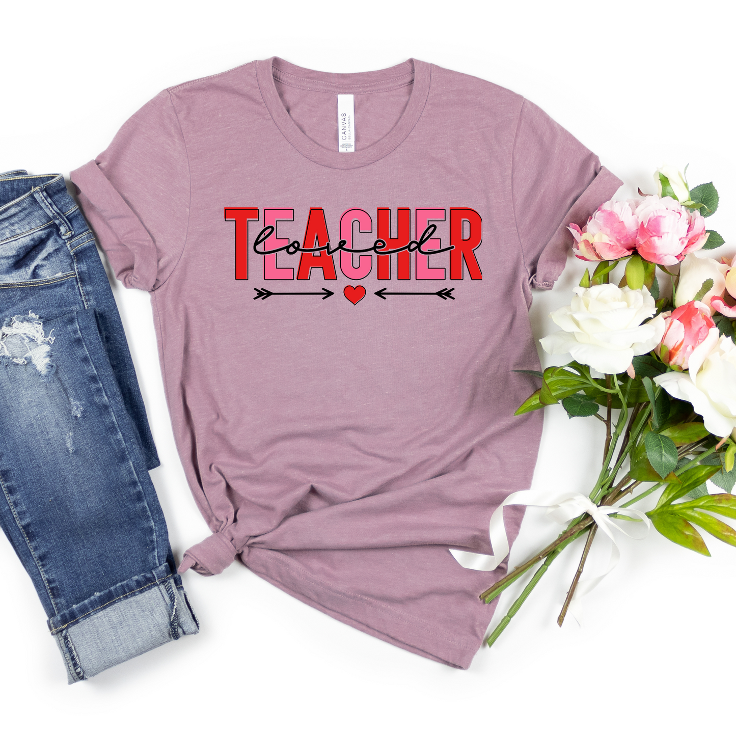 Loved Teacher Shirt - MariROsa Craft Shop