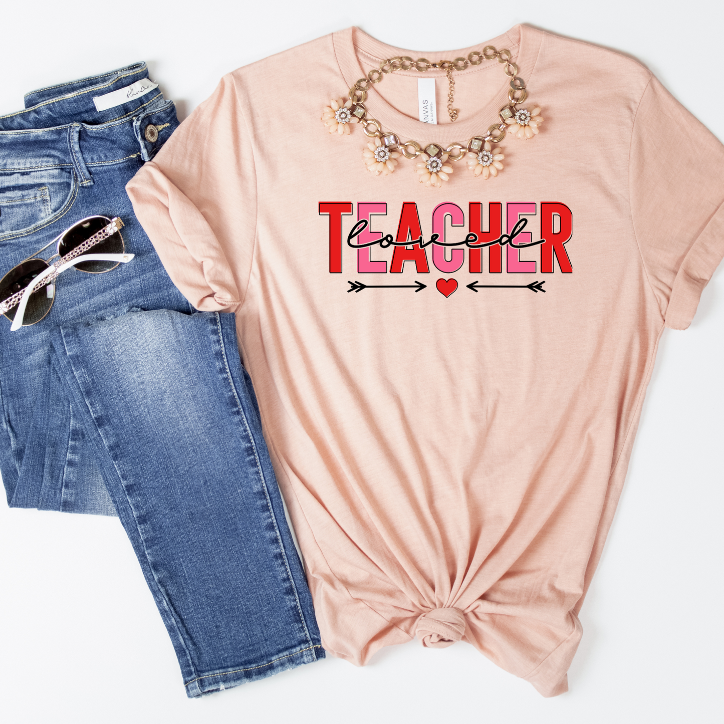 Loved Teacher Shirt - MariROsa Craft Shop