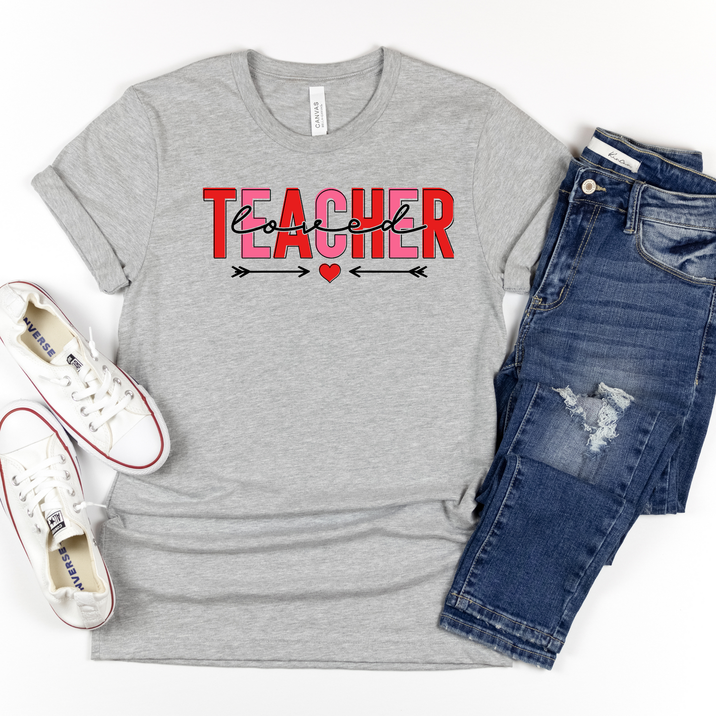 Loved Teacher Shirt - MariROsa Craft Shop