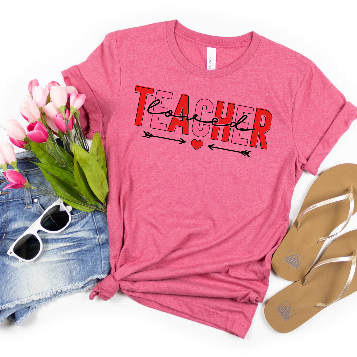 Loved Teacher Shirt - MariROsa Craft Shop