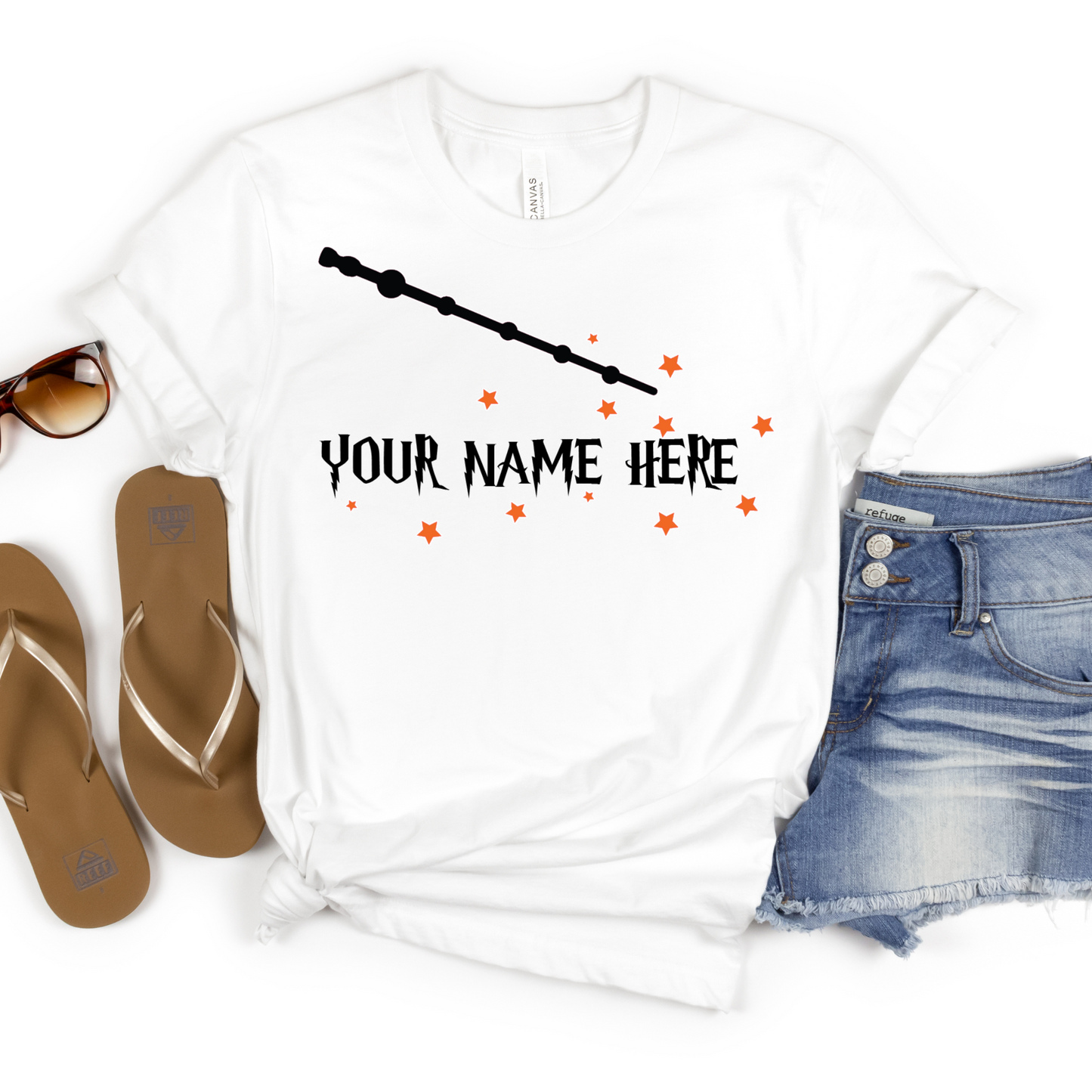 Personalized Name Wand Wizard Shirt - MariROsa Craft Shop