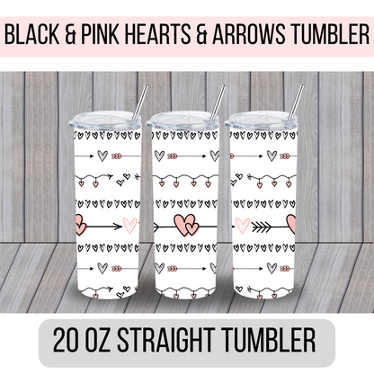 Hearts and Arrows Tumbler - MariROsa Craft Shop
